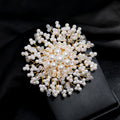 Broche de perlas de lujo con temperamento para mujer
