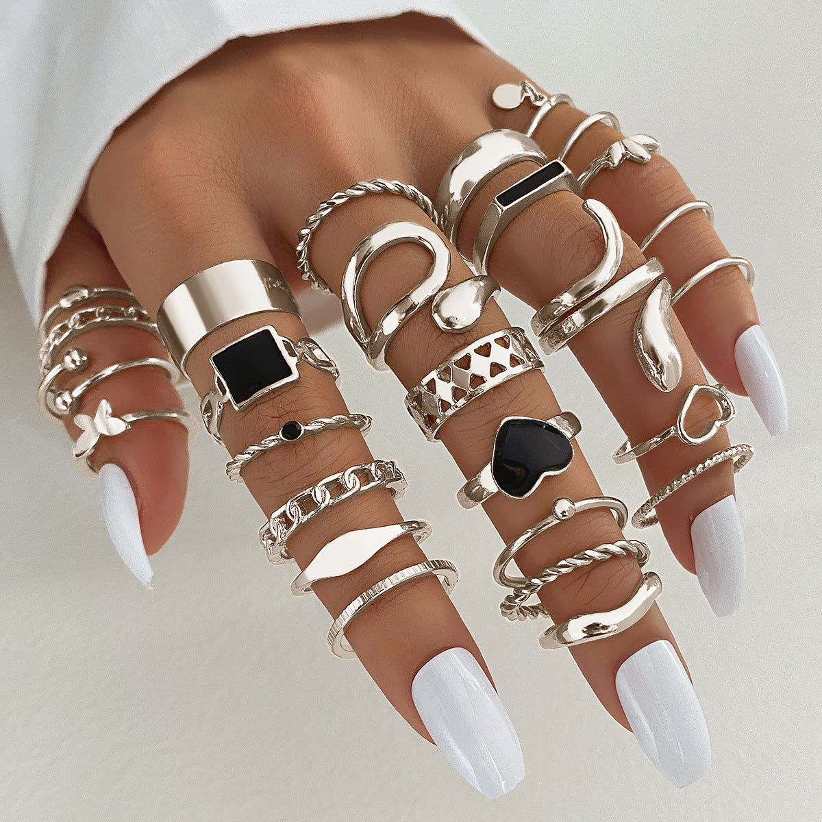 Ring Damen Nischen Senior Knöchelring 23-teiliges Set