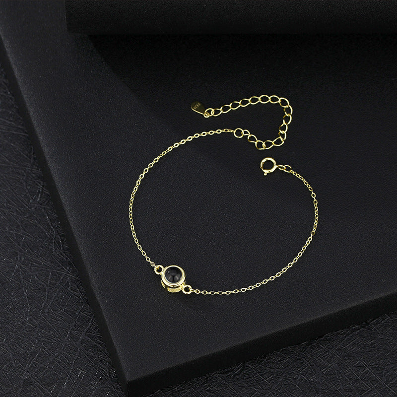 S925 Silver Language Projection Bracelet