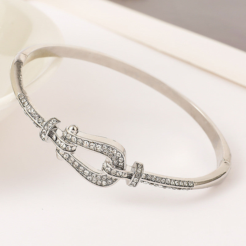 Pulsera Taladro Múltiple Diamante Chapado en Oro