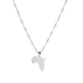 Africa map necklace
