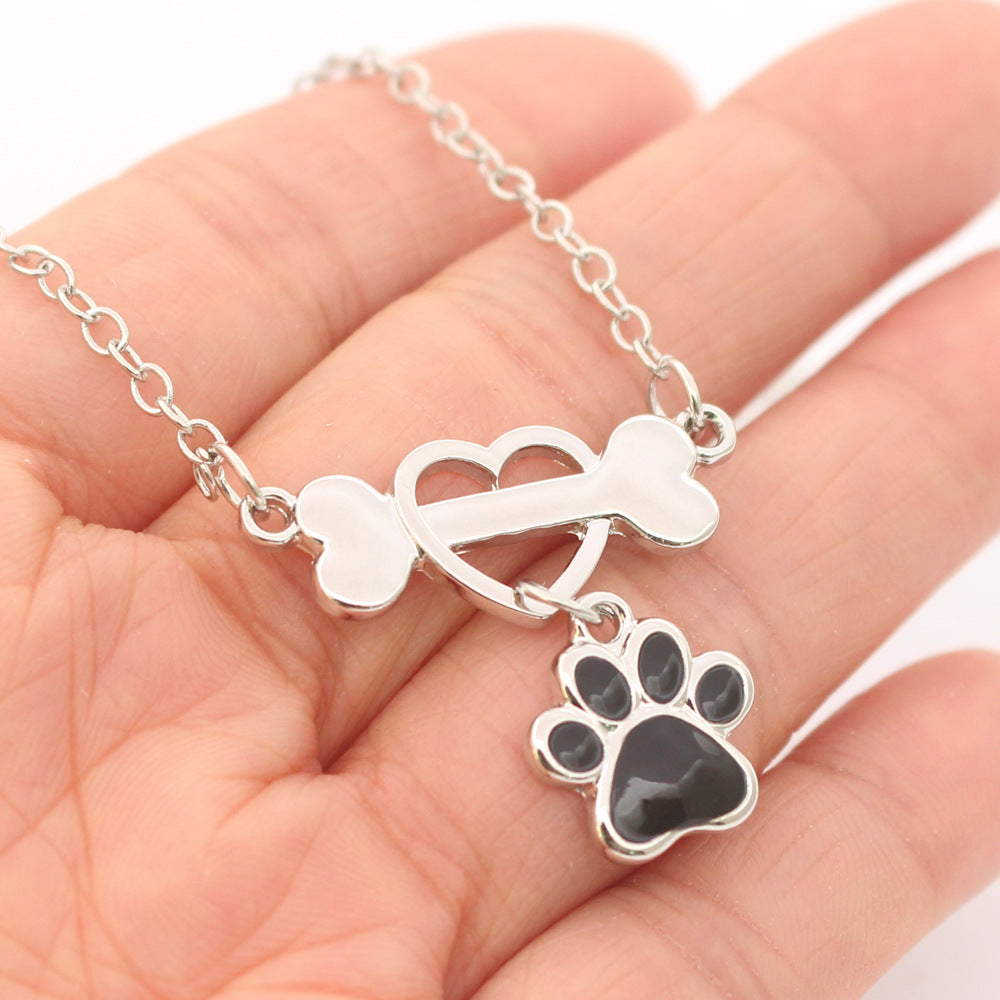 Collar de joyería para mascotas Bone Love