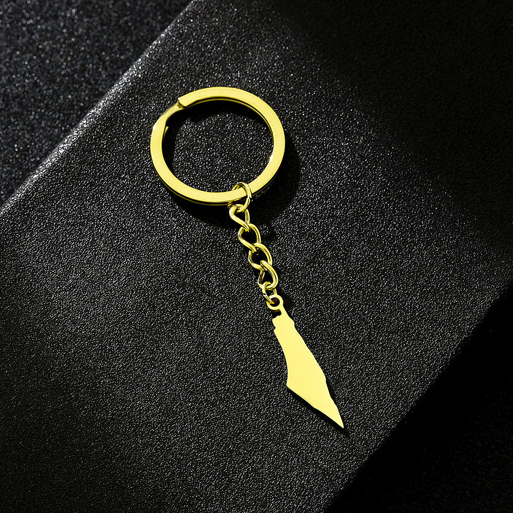 Palestine Israel Map Flag Keychain Accessories