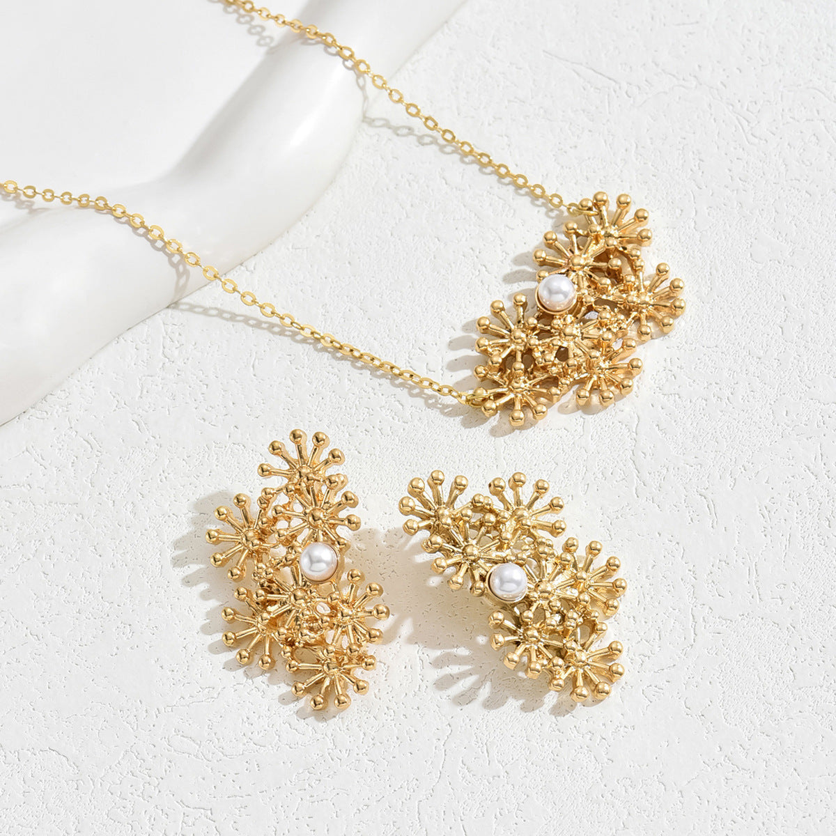 Mode SONNENBLUMEN Design Damenhalskette Set