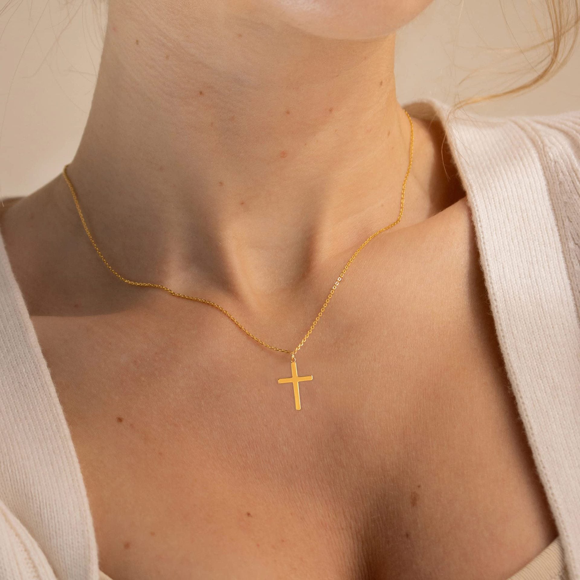 Stainless Steel Cross Pendant Necklace