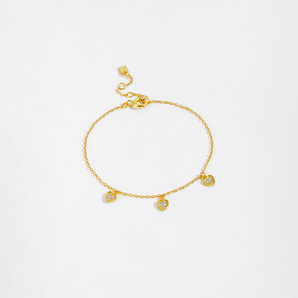 Silbernes Liebesanhängerarmband für Frauen