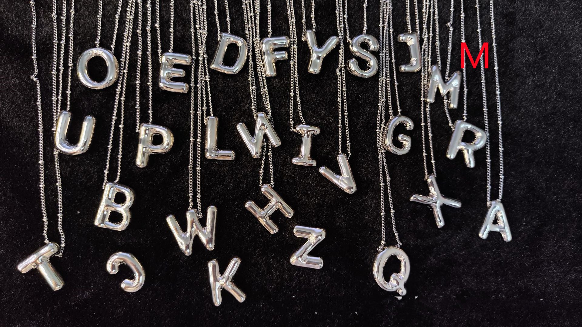 Glossy Letters Copper Pendant Necklace