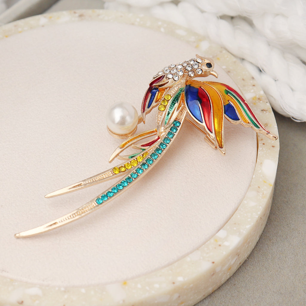 Kolibri Phönix Pfau Öltropfen Brosche Anstecknadel Kleidung Accessoires