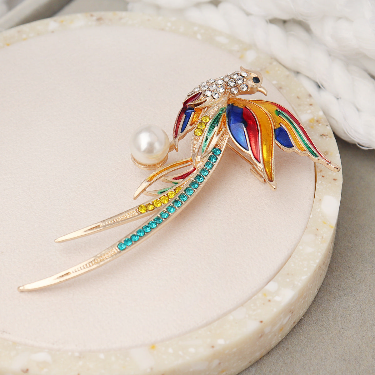 Kolibri Phönix Pfau Öltropfen Brosche Anstecknadel Kleidung Accessoires