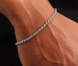Water Corrugated Chain European Light Luxury Twist Weave High-grade Boys Bracelet