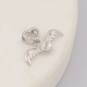 S925 Silber Perlenanhänger Damen Mode Temperament Design Fötalhaar Engelsanhänger