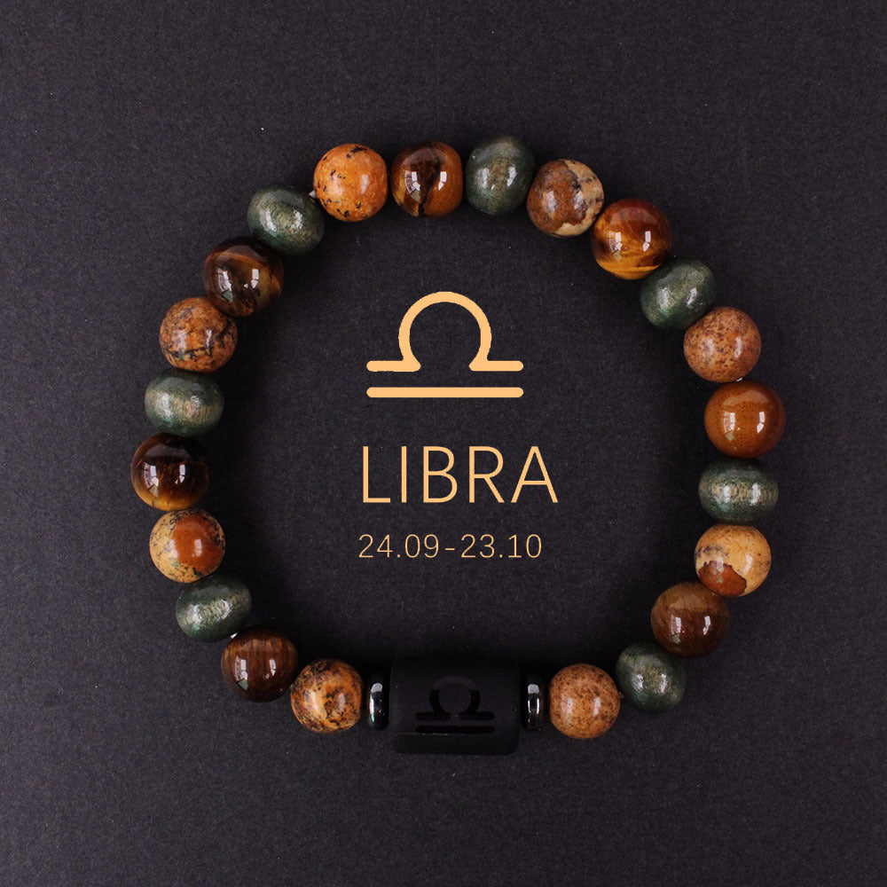 Twelve Constellation Couple Bracelet Tigereye Handmade Bracelet Shooter
