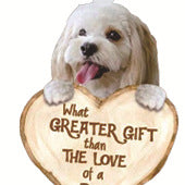 Llavero acrílico con diseño de perro enamorado