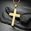 Christliche Jesus-Kreuz-Halskette, doppelt, für Herren
