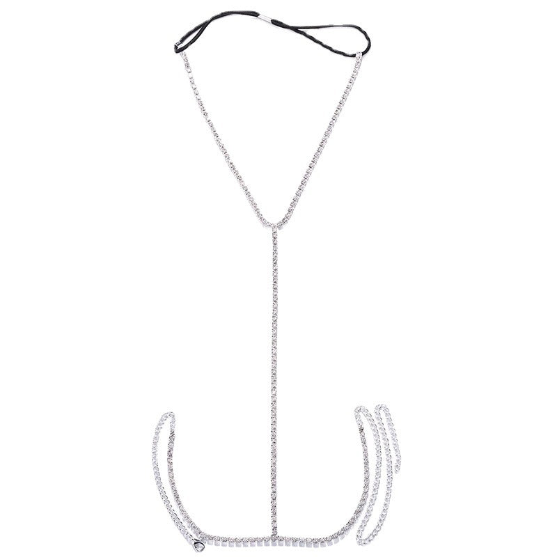 Cadena de Pierna de Diamantes de Imitación, Joyería Corporal Sencilla