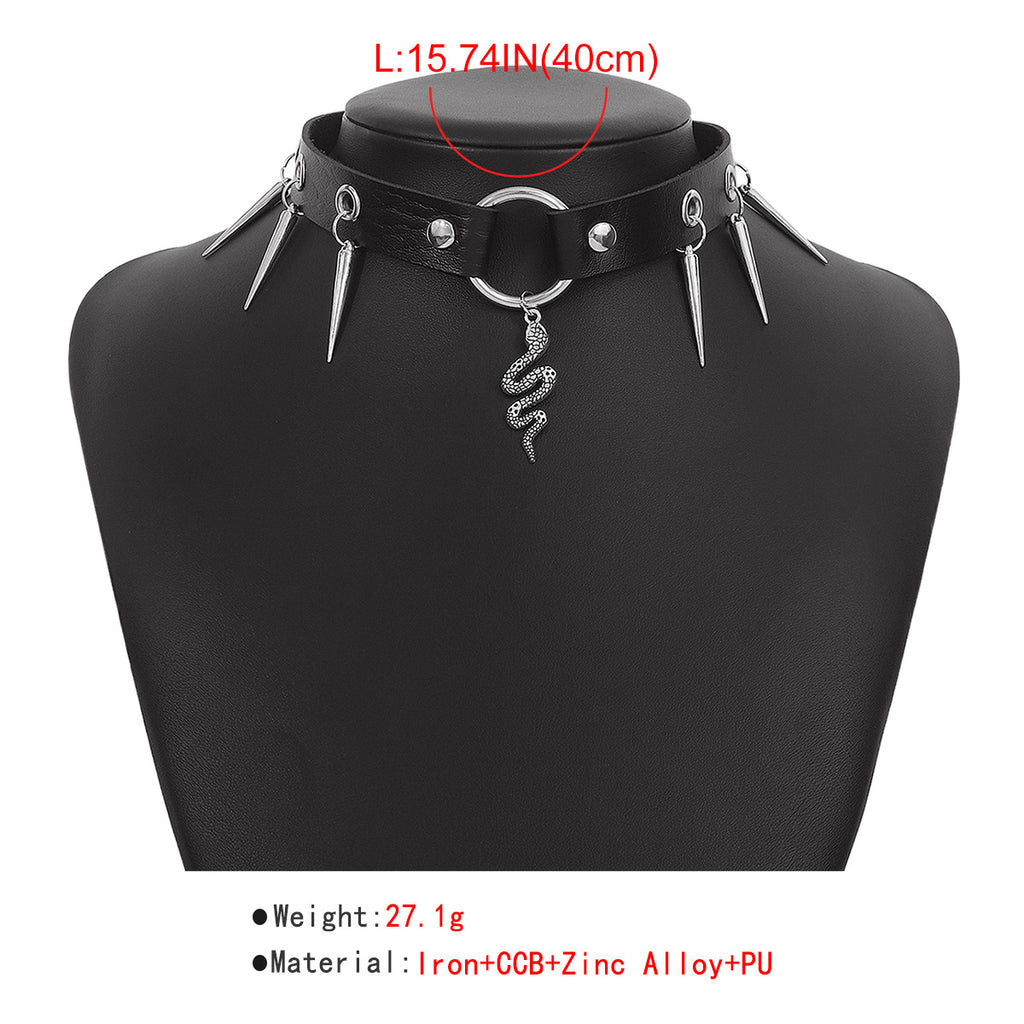 Joyas de moda, collar punk personalizado de serpiente