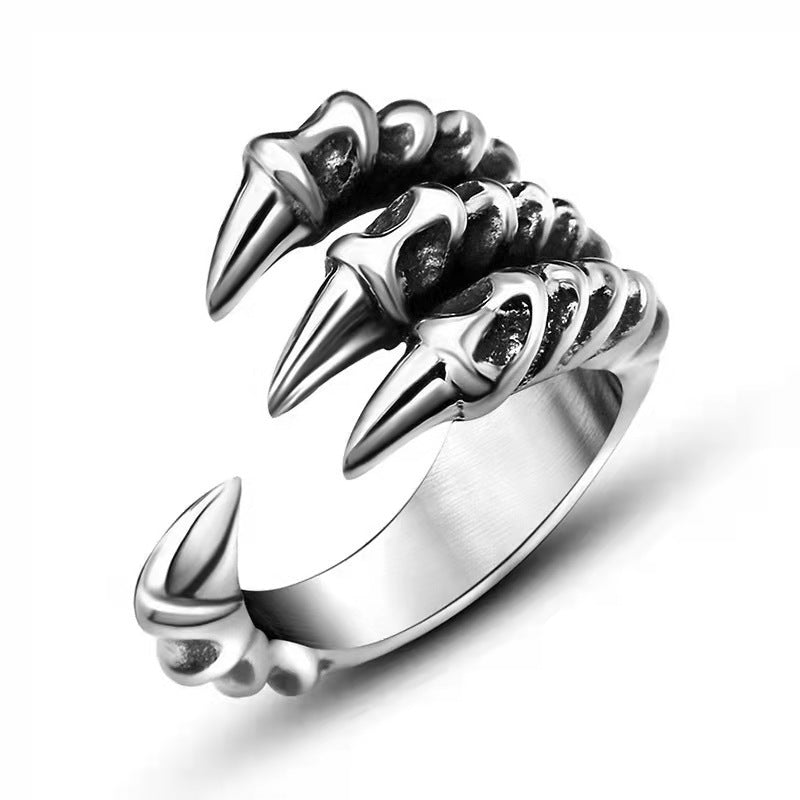 Anillo de pata ajustable para dedo índice, diseño de dragón, joyería de moda