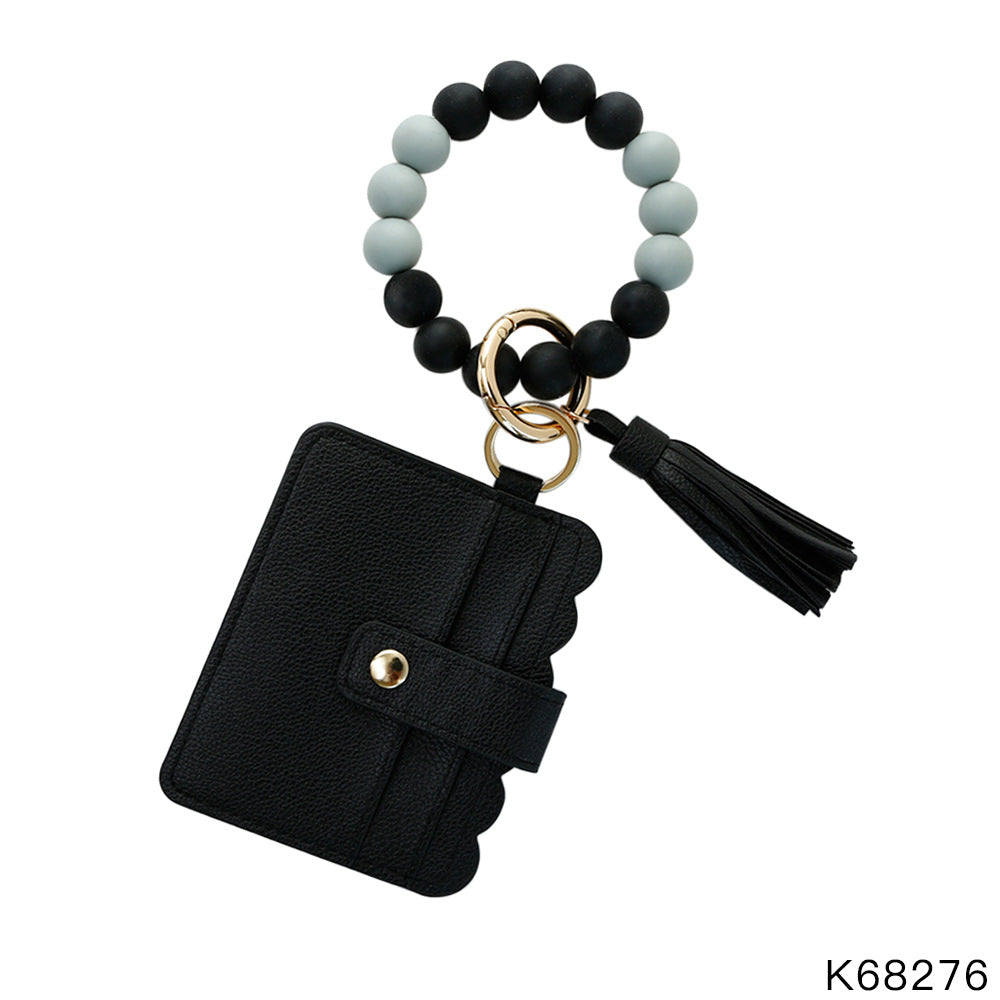 Silicone Bracelet Wrist Keychain Pendant
