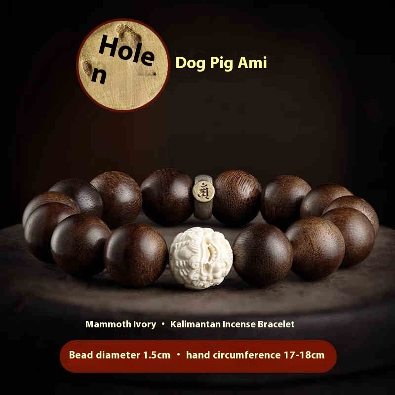 Pulsera de Agarwood Pulsera de Marfil de Mamut Buda para Mujer