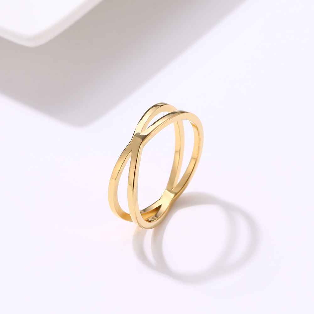 Anillos de oro estilo vintage bohemio con cruces para mujer para boda