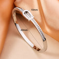 Vergoldetes exquisites Edelstahlarmband Modearmband und Armreifen für Damen Schmuck Charm Valentinstagsgeschenk