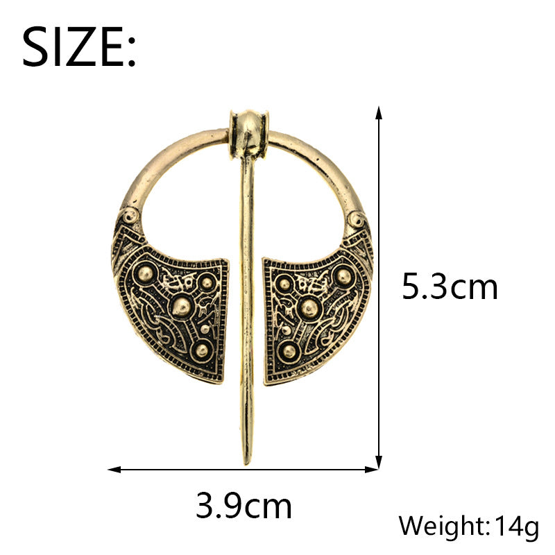 Vintage Wikinger Mit Metallschnalle Pin
