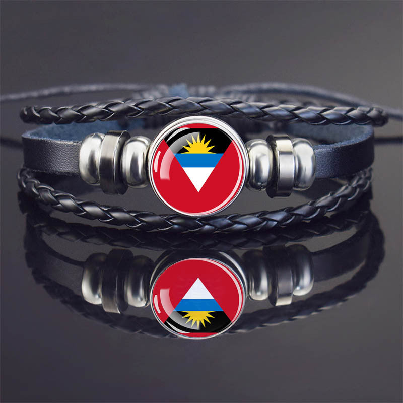 World Flag Bracelet Woven Twisted