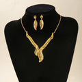 Braut Halskette Ohrringe Hohl Geschnitzter Schmuck