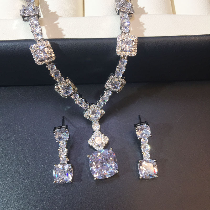 Brautschmuck Halskette Ohrringe Hochzeit Schmuckset