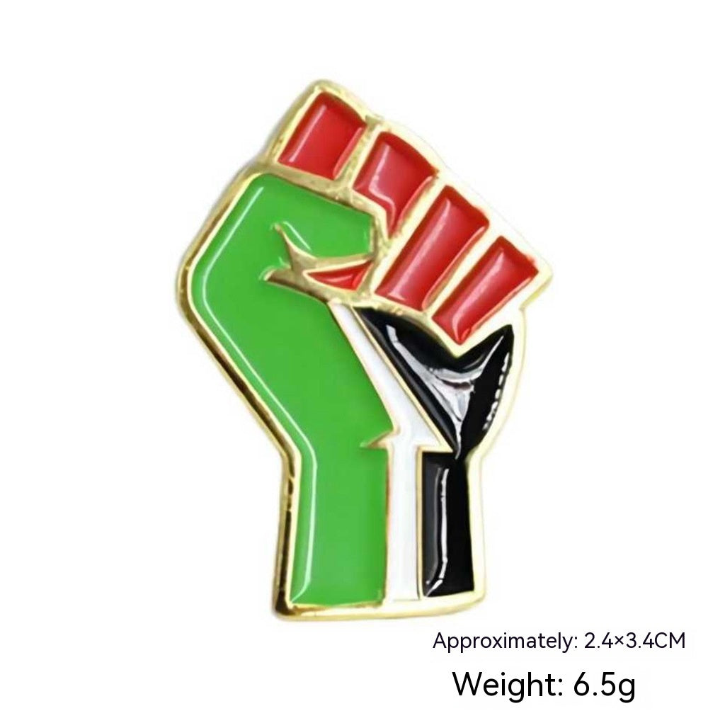 Fashion Simple Free Palestine Flag Brooch
