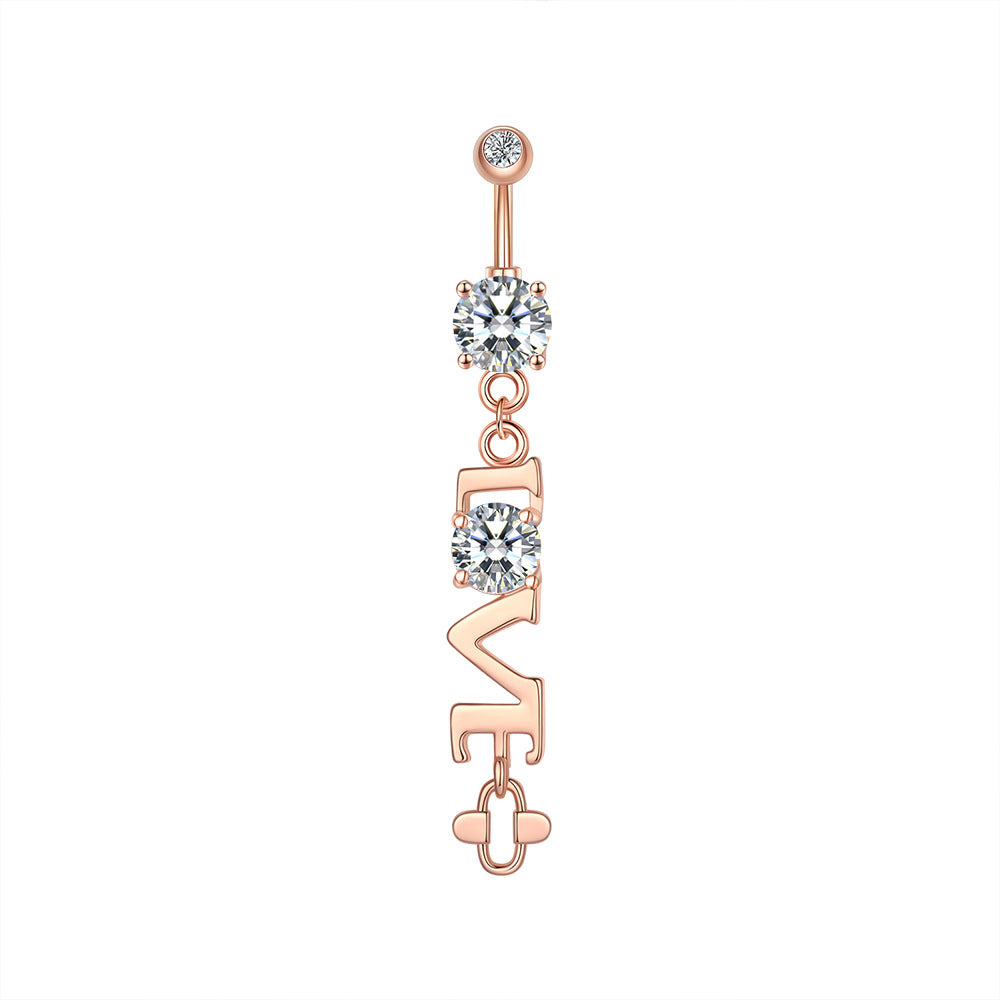 Anillo de ombligo de circonita Piercing de ombligo de joya