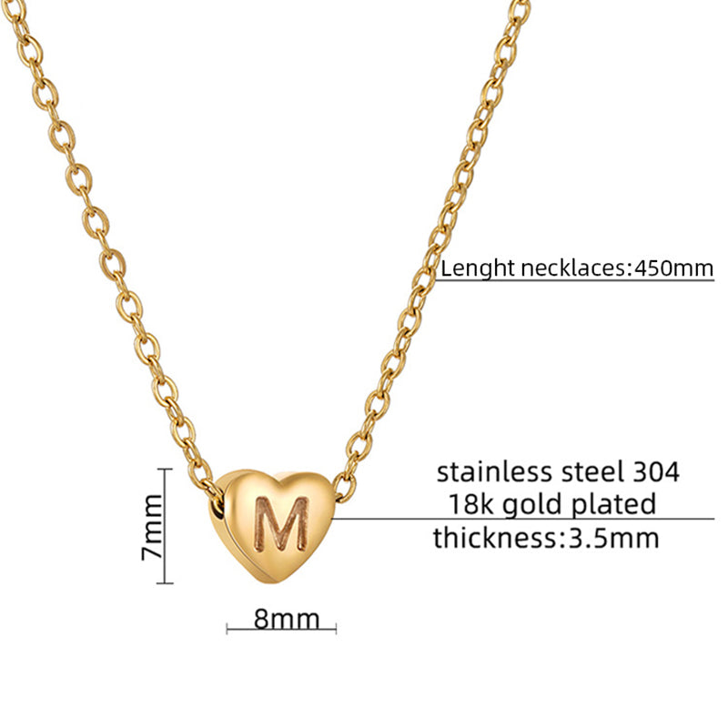 Ins Style Liebesbrief Halskette Damen Edelstahl Herzförmige Nische Schlüsselbeinkette Mode Halskette