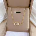 Schleifenaugen Minimalistische Ofen-Echtgoldkette für Damen