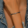 Geometrisches Retro-Natursteinarmband Nische