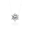 Multi-claw Diamond Zircon Pendant Necklace