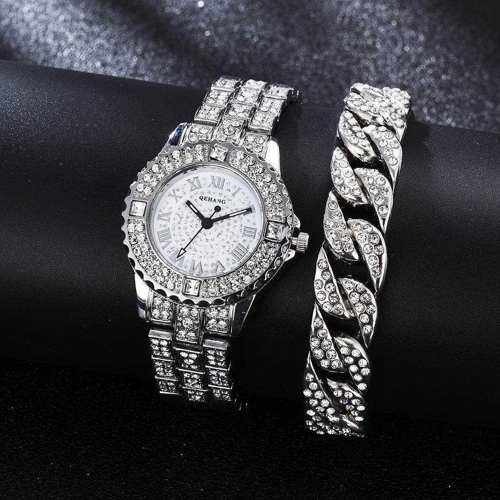Neue Damenanzug-Armbanduhr, modisch, exquisit mit Diamant, englische Uhr