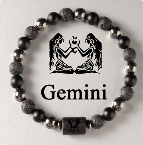Twelve Constellation Couple Bracelet Tigereye Handmade Bracelet Shooter
