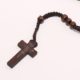 Religiöse Holzkette, Holzkreuz, Christlicher Schmuck