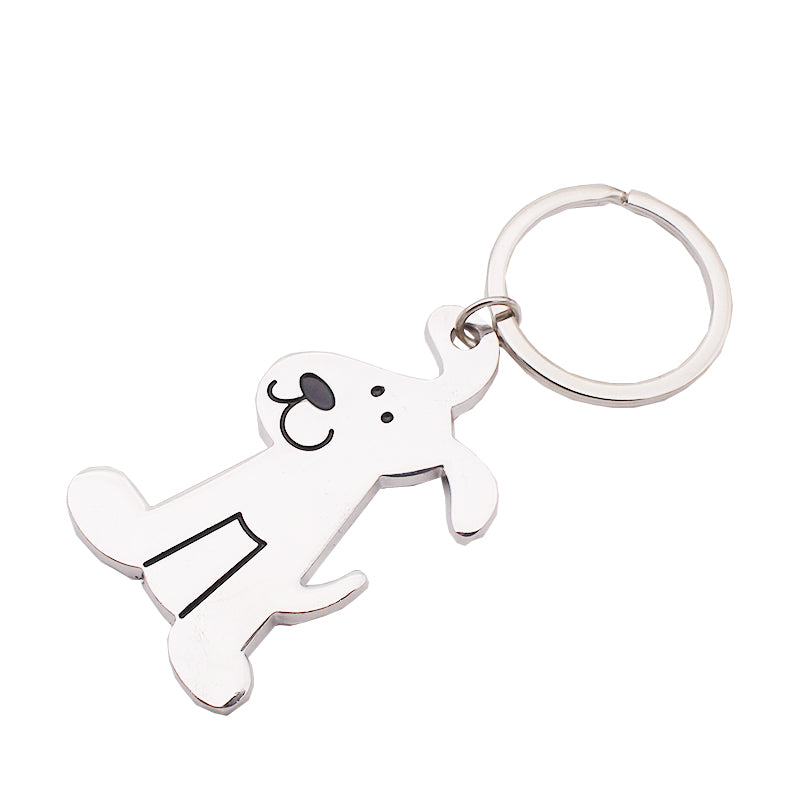 Creativo Llavero Brillante de Perro Anillo de Personalidad para Llaves