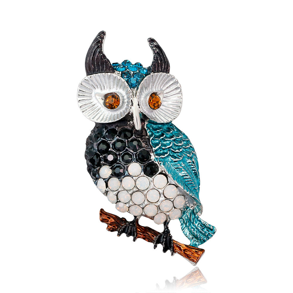 Broche Retro de Búho Gracioso y Lindo para Señora