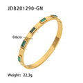 Pulseras De Acero Inoxidable Chapadas En Oro, Modernas Y Versátiles Con Circonita