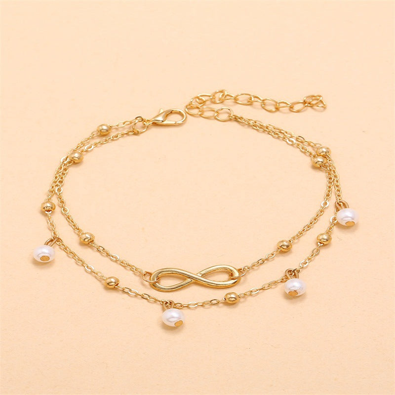 8 Double Pearl Anklet
