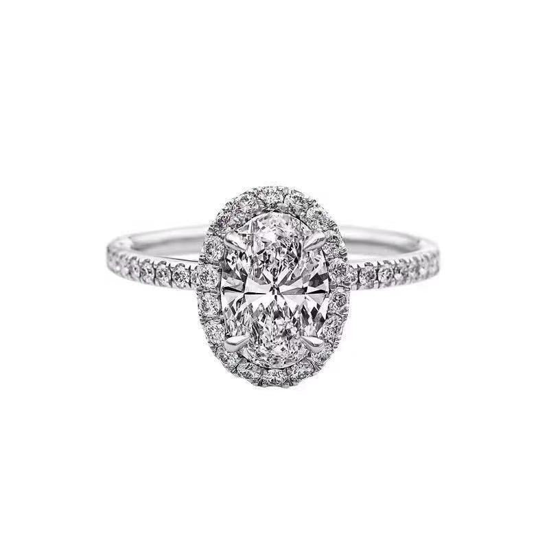Moissanite Großer Diamant Diamantring Großhandel Geformter Tauben-Strass-Ring