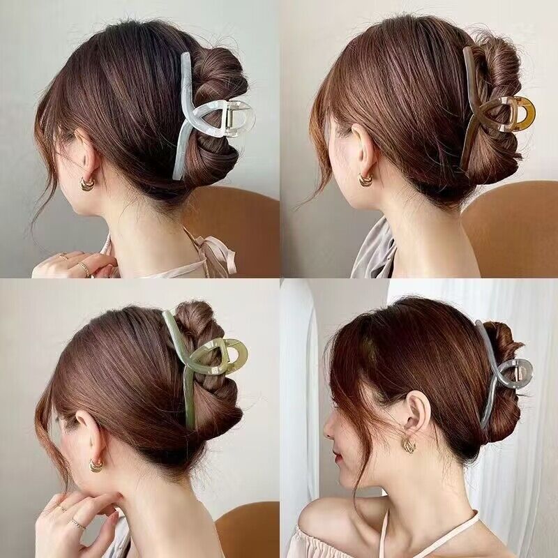 Haarspange Hai-Clip Hochwertige Temperament-Haargreifer Haarklammern Damen Kopfschmuck Haar-Accessoires Hochsteckfrisur Gadget
