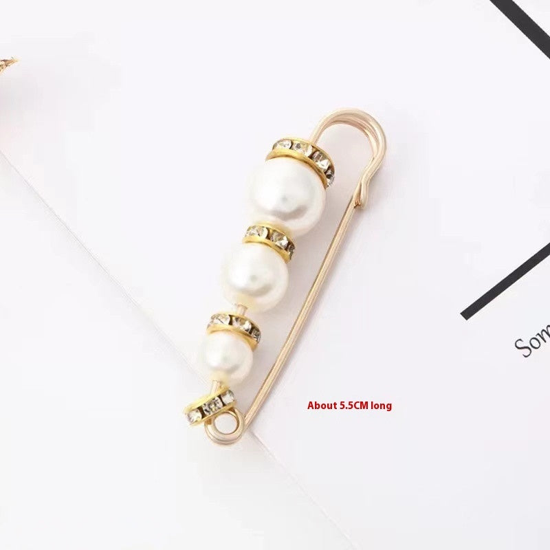 Fixed Waist Women's Pants Brooch Accessory