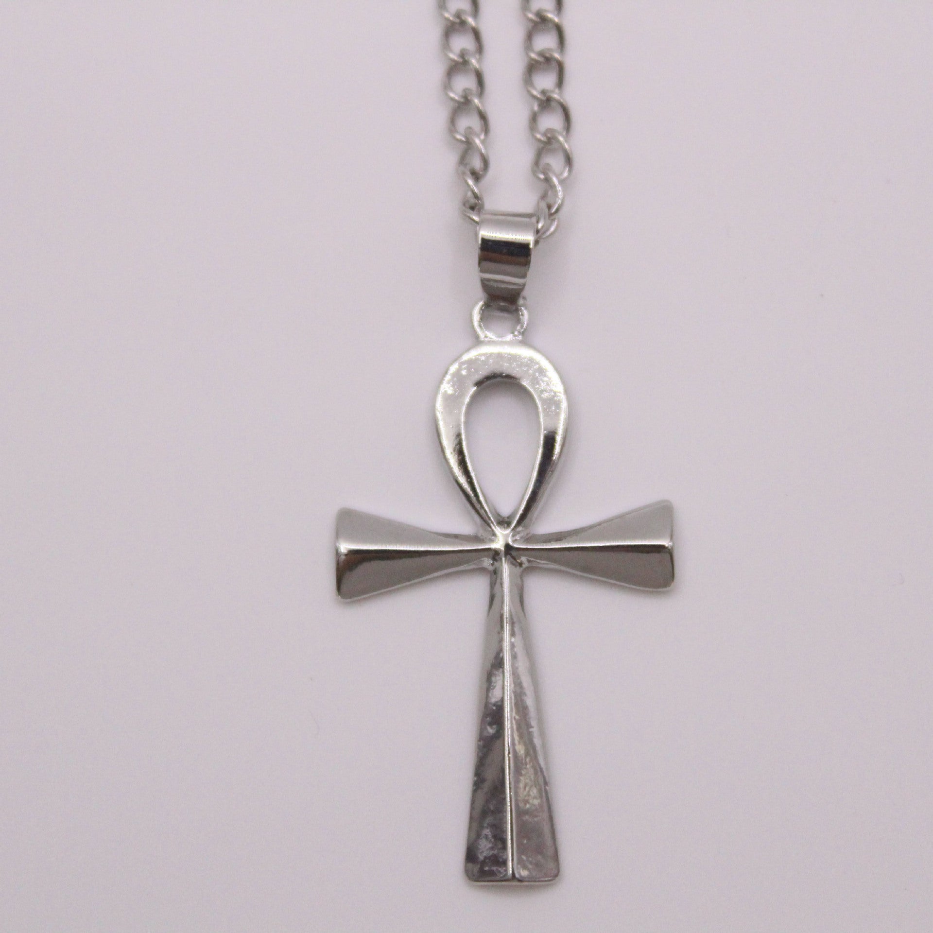 Grenzüberschreitender E-Commerce-Warenursprung, europäische und amerikanische glänzende Edelstahl-altägyptische Kreuz-Männerhalskette Amulett Anhänger