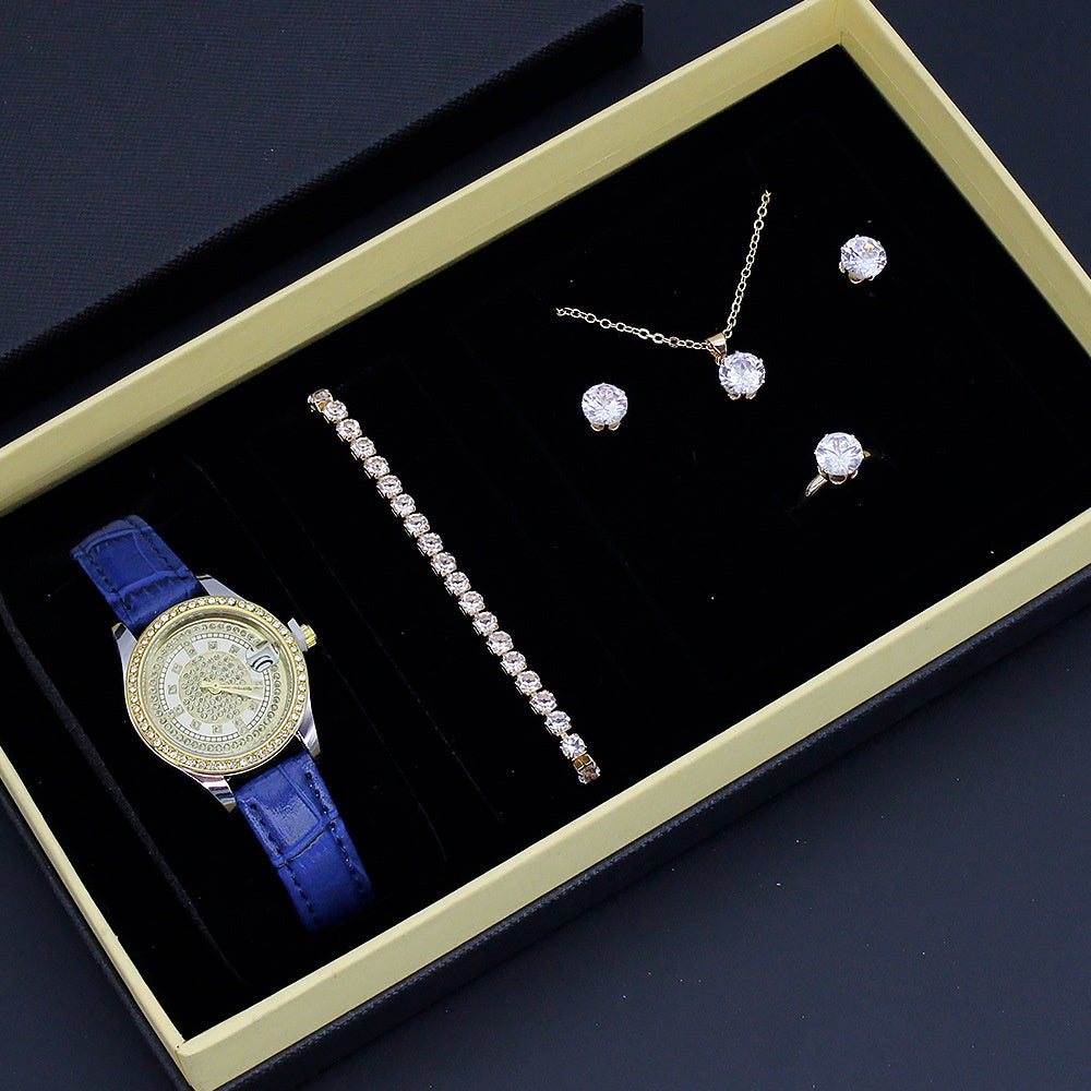 Neue Damenuhr Gut aussehendes grenzüberschreitendes Valentinstags-Uhrenschmuck-Set mit Dekoration