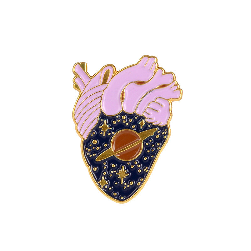 Broche de aleación creativa de la serie Corazón de dibujos animados