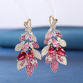 Pendientes de flor de circonita para mujer