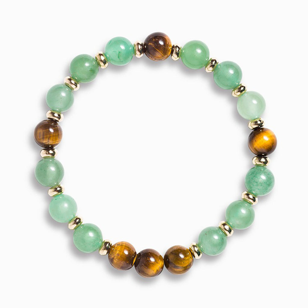 Damenarmband aus Natur-Grün-Aventurin, handgefertigt
